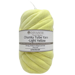 Chunky Tube Yarn - Light Yellow - thumbnail 1