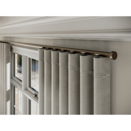 New Edge Blinds 470cm Taupe Styleline Gliding Curtain Pole Set with Stud End - thumbnail 2