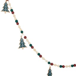 Santa's Chalet Wooden Beaded Garland 203cm - thumbnail 2