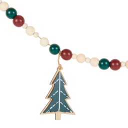 Santa's Chalet Wooden Beaded Garland 203cm - thumbnail 3