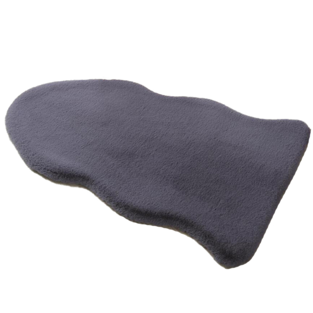 Faux Rabbit Fur Pelt Rug - Warm Grey - image 1