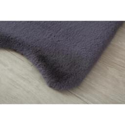 Faux Rabbit Fur Pelt Rug - Warm Grey - thumbnail 3