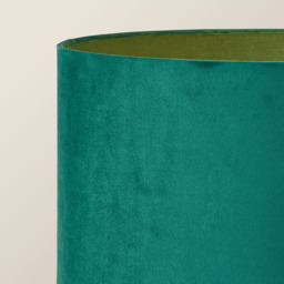 ValueLights Marissa Forest Green Velvet Shade Black Ball LED Floor Lamp - thumbnail 3