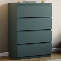 Vida Designs Denver Jasper Green 4 Drawer Chest of Drawers - thumbnail 1