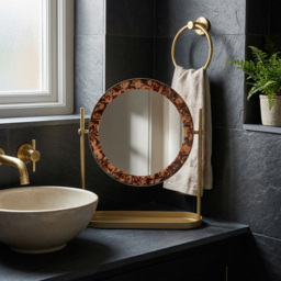Tortoiseshell Desktop Mirror - thumbnail 4