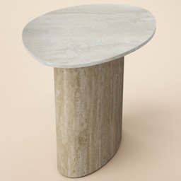 SOLACE+CO Elin Sintered Stone Effect Side Table - thumbnail 3