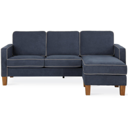 Novogratz Bowen 3 Seater Blue Sectional Sofa - thumbnail 2