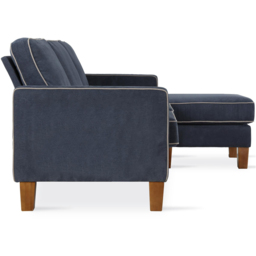 Novogratz Bowen 3 Seater Blue Sectional Sofa - thumbnail 4