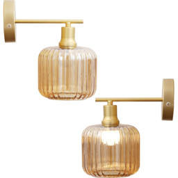 Micah Champagne and Gold Wall Light - thumbnail 4