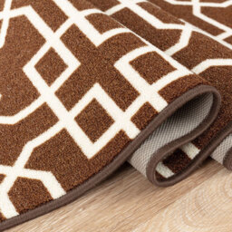 Smart Living Siam Brown and Cream Non-Slip Mat with Gel Backing 80 x 150cm - thumbnail 4