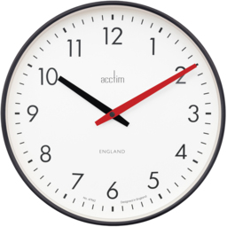 Acctim Riley Black Retro Wall Clock