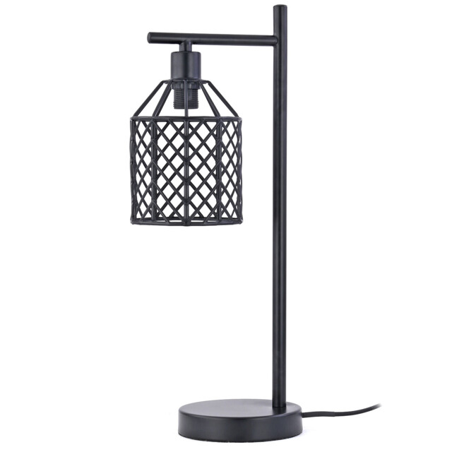 Industrial Weaved Black Table Lamp - image 1