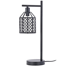 Industrial Weaved Black Table Lamp