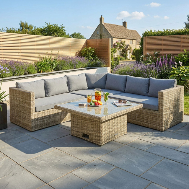 Royalcraft Wentworth 5 Seater Rattan Corner Lounge Set - image 1