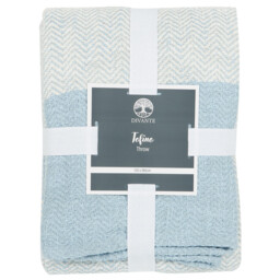 Divante Tofino Blue Herringbone Throw 130 x 180cm - thumbnail 1