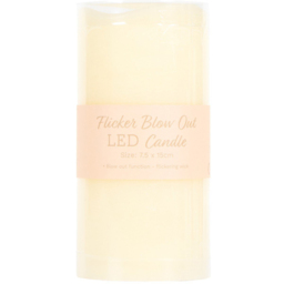 Neutral Flicker Blow Out LED Candle 15cm