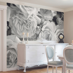 Origin Murals Petals Grey Wall Mural - thumbnail 1