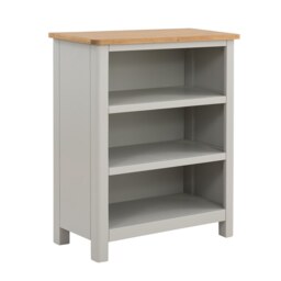 Norbury Wooden Low Bookcase - Grey - thumbnail 2