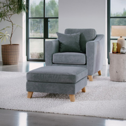 Marlon City Denim Footstool - thumbnail 3