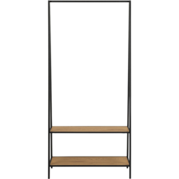 Florence Seaford 2 Shelf Oak and Black Metal Clothes Rack - thumbnail 3