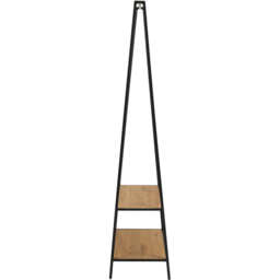 Florence Seaford 2 Shelf Oak and Black Metal Clothes Rack - thumbnail 4