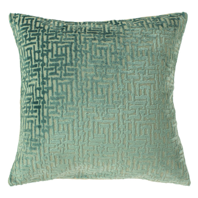 Paoletti Delphi Mint Velvet Jacquard Cushion - image 1