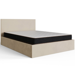 GFW Natural Double Velvet End Lift Ottoman Bed with Memory Pocket Spring Mattress - thumbnail 4