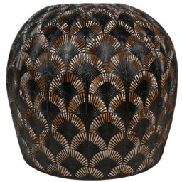 Moroccan Black and Gold Dome Pendant Light