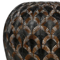 Moroccan Black and Gold Dome Pendant Light - thumbnail 2