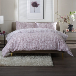 The Lyndon Company Tulle Pink King Size Reversible Duvet Set - thumbnail 1