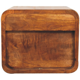 Artisan Furniture Chestnut 2 Drawer Solid Wood Floating Mini Bedside Table - thumbnail 4