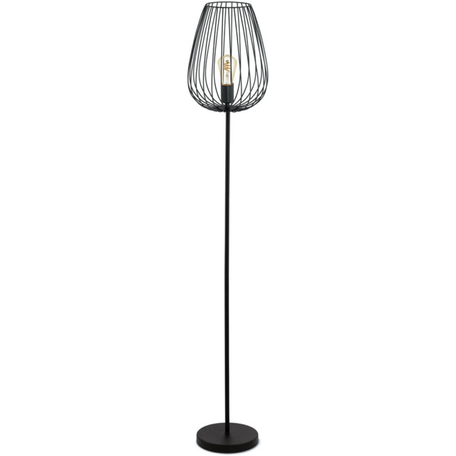EGLO Newtown Black Caged Floor Lamp - image 1