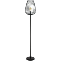 EGLO Newtown Black Caged Floor Lamp