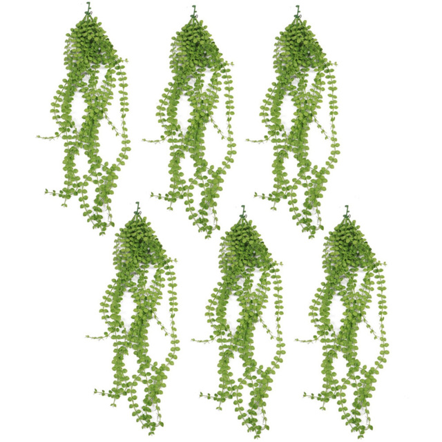 Leaf Pearl String UV and Fire Resistant Hanging Artificial Plant 92cm 6 Pack - image 1