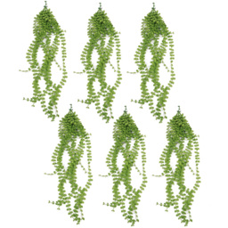 Leaf Pearl String UV and Fire Resistant Hanging Artificial Plant 92cm 6 Pack - thumbnail 1