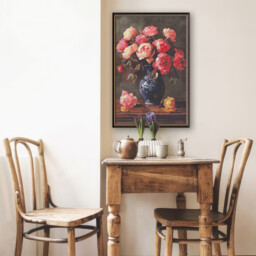 Vintage Pink Floral Framed Art - thumbnail 4