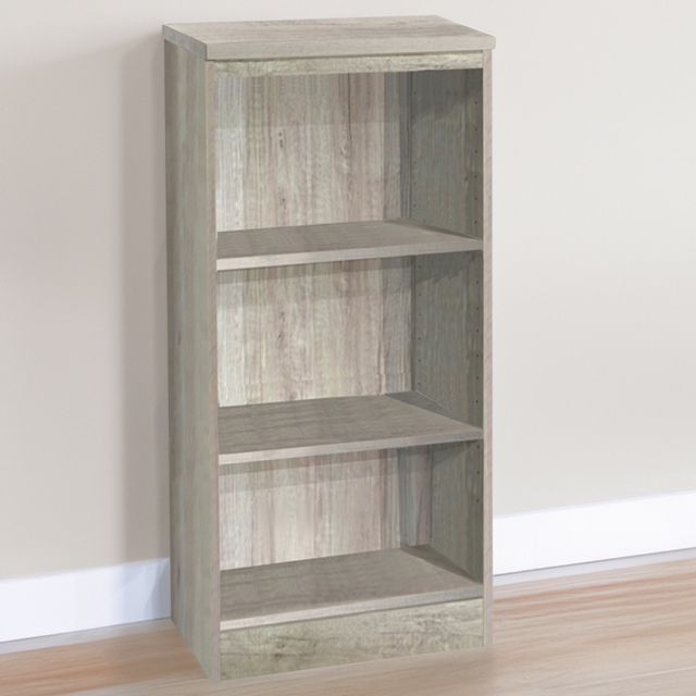 R White Cabinets 3 Shelf Mid Height Grey Nebraska Bookcase - image 1