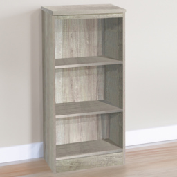 R White Cabinets 3 Shelf Mid Height Grey Nebraska Bookcase