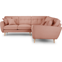 Opry Faro 4 Seater Button Back Coral Left Hand Corner Sofa - thumbnail 3