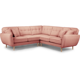 Opry Faro 4 Seater Button Back Coral Left Hand Corner Sofa - thumbnail 2