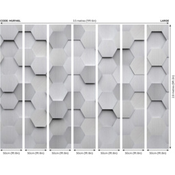 Origin Murals Metal Hexagons Wall Mural - thumbnail 4