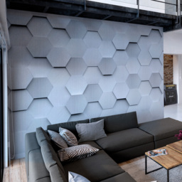 Origin Murals Metal Hexagons Wall Mural