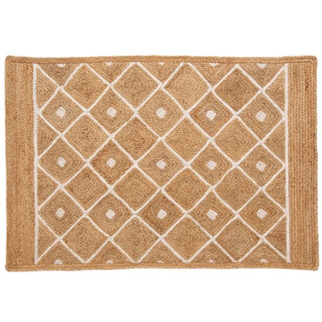 Prestbury Natural Diamond Braided Rug 120 x 170cm - image 1