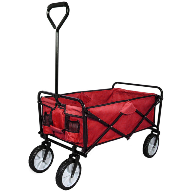 Foldable Garden Cart Red - image 1