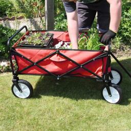 Foldable Garden Cart Red - thumbnail 2