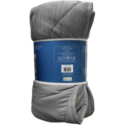 Grey Quilted Cooling Reversible Blanket 127 x 152cm - thumbnail 2
