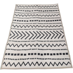 Charles Bentley Cream Moroccan Geometric Outdoor Rug 120 x 170cm - thumbnail 1