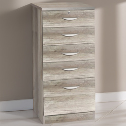 R White Cabinets Grey 6 Drawer Chest of Drawers - thumbnail 1