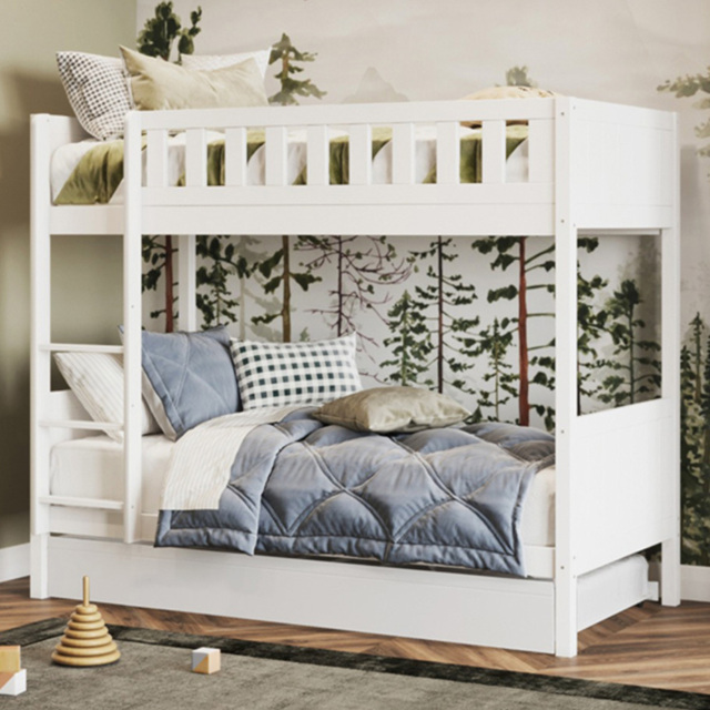 Flair Bea White Shorty Bunk Bed with Trundle - image 1