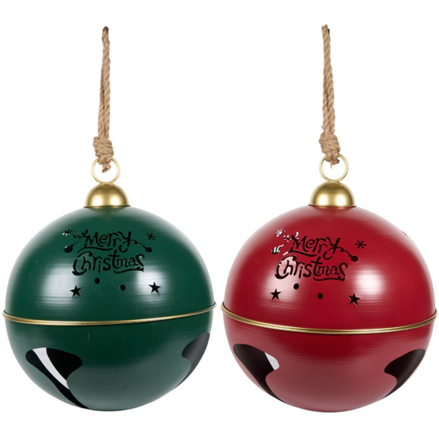 Sleigh Bells Ring Metal Hanging Bell Christmas Decoration 60cm - image 1